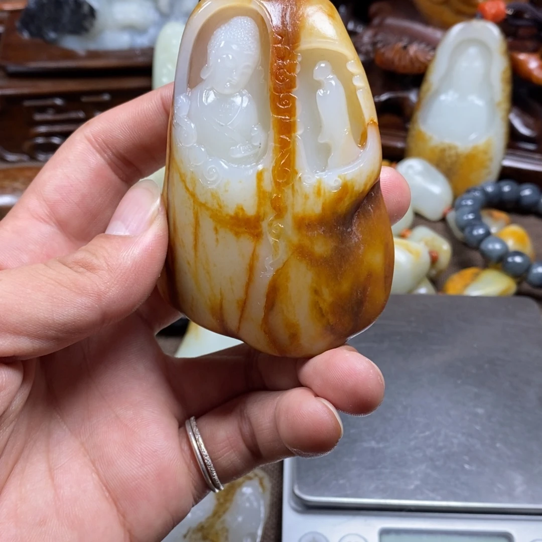 和田玉未镶嵌挂件