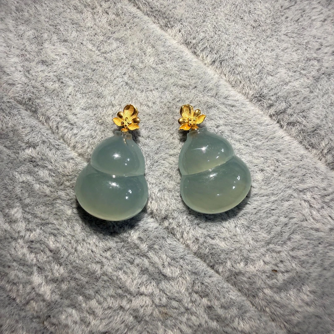 久鱼珠宝 18K金翡翠挂件9231