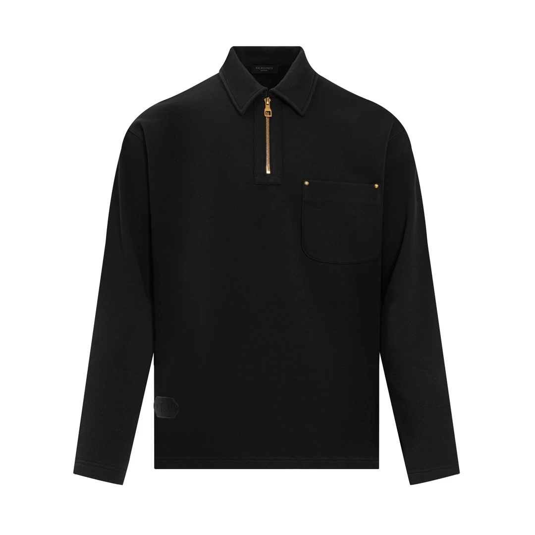 Eicalonce·意卡伦萨 24·FW时尚百搭翻领半拉链套头卫衣SM11977