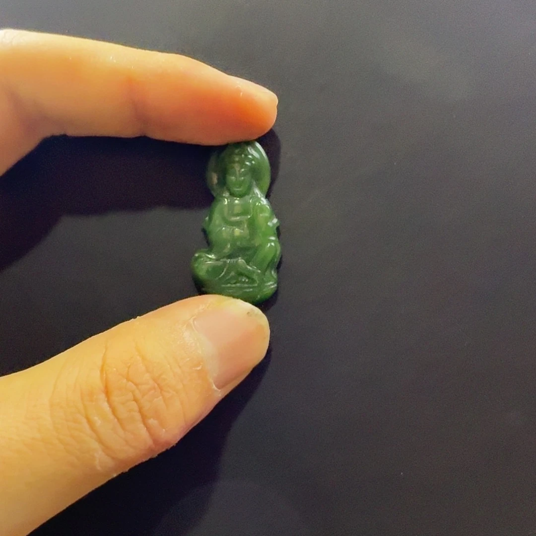 和田玉未镶嵌吊坠(赠链)奇*子碧玉观音