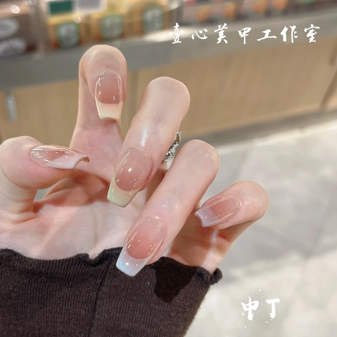 彩色多巴胺-壹心纯手工穿戴甲 美甲贴片可拆卸假指甲10片装