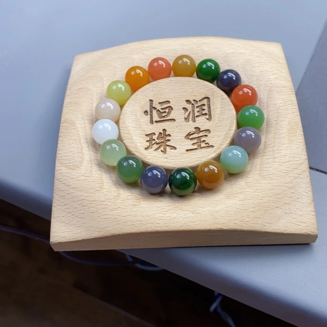 清***行未镶嵌手串和田玉12定制