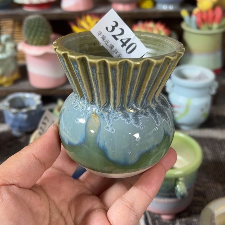 口6.5高8 手工花盆满30包邮