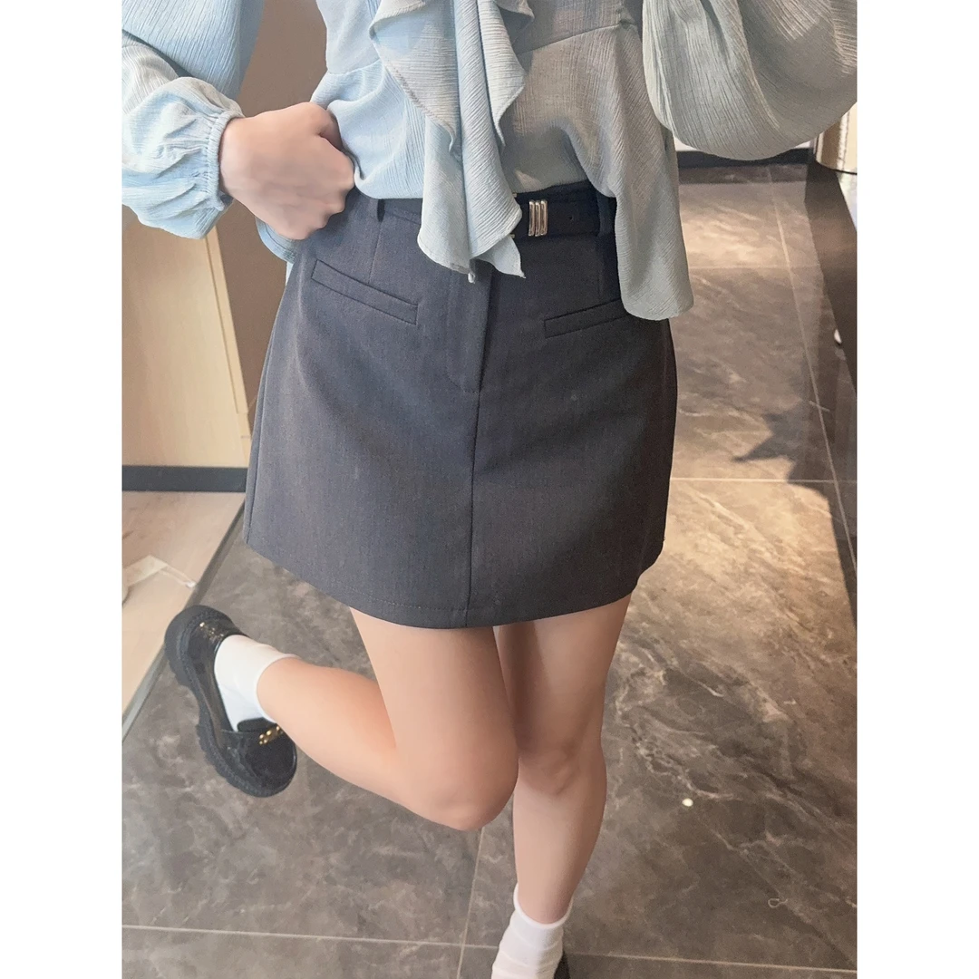 安安 简约时尚半身裙百搭收腰显瘦