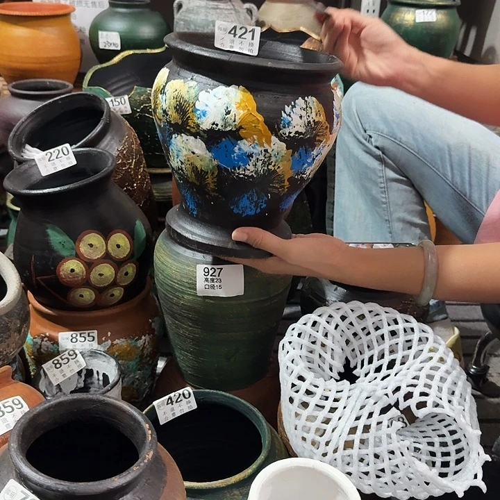 瑕疵彩绘鱼尾421高度20口径17