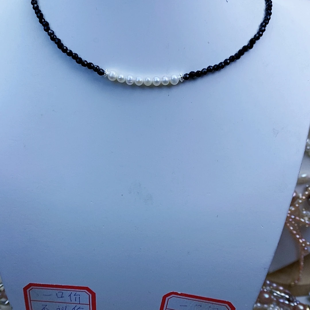 淡水珍珠颈饰银S925镶嵌