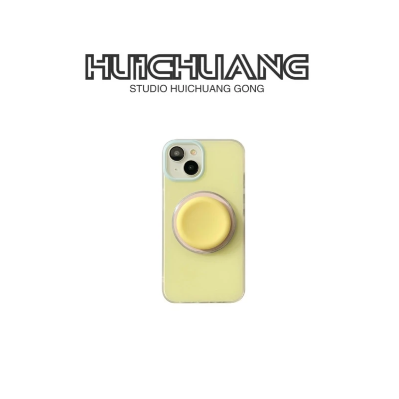 果冻撞色磁吸手机壳适用iPhone15pro苹果14防摔13双层12可爱支架