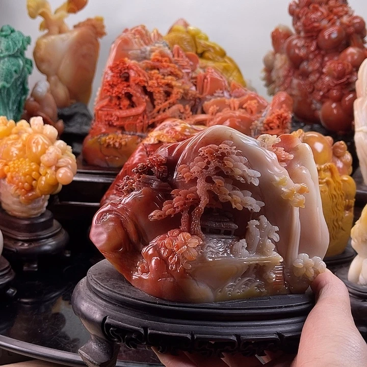 寿山石笑指山林别有洞天