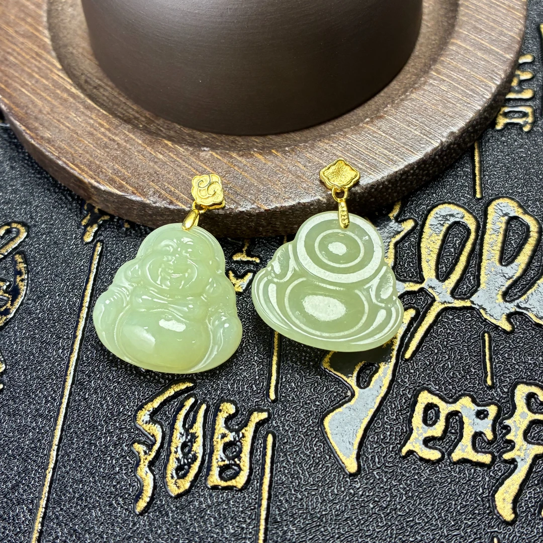 和田玉佛公吊坠【小北质检】ZJH926Z18多样性发一