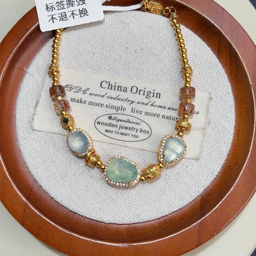 翡翠银S925镶嵌吊坠(不含链)
