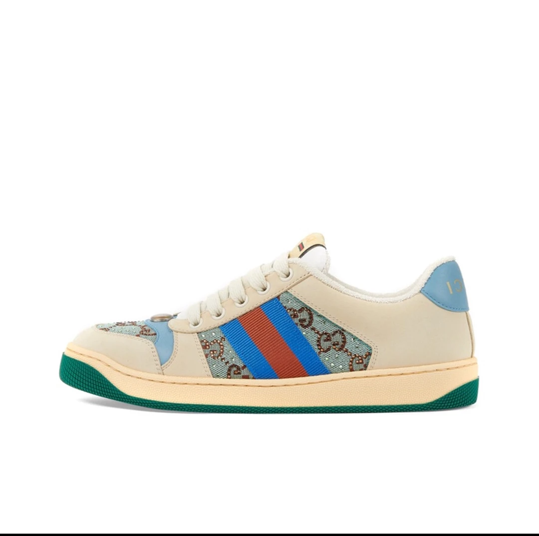 未使用 GUCCI/古驰 古驰 珐琅饰水晶 低帮脏脏鞋