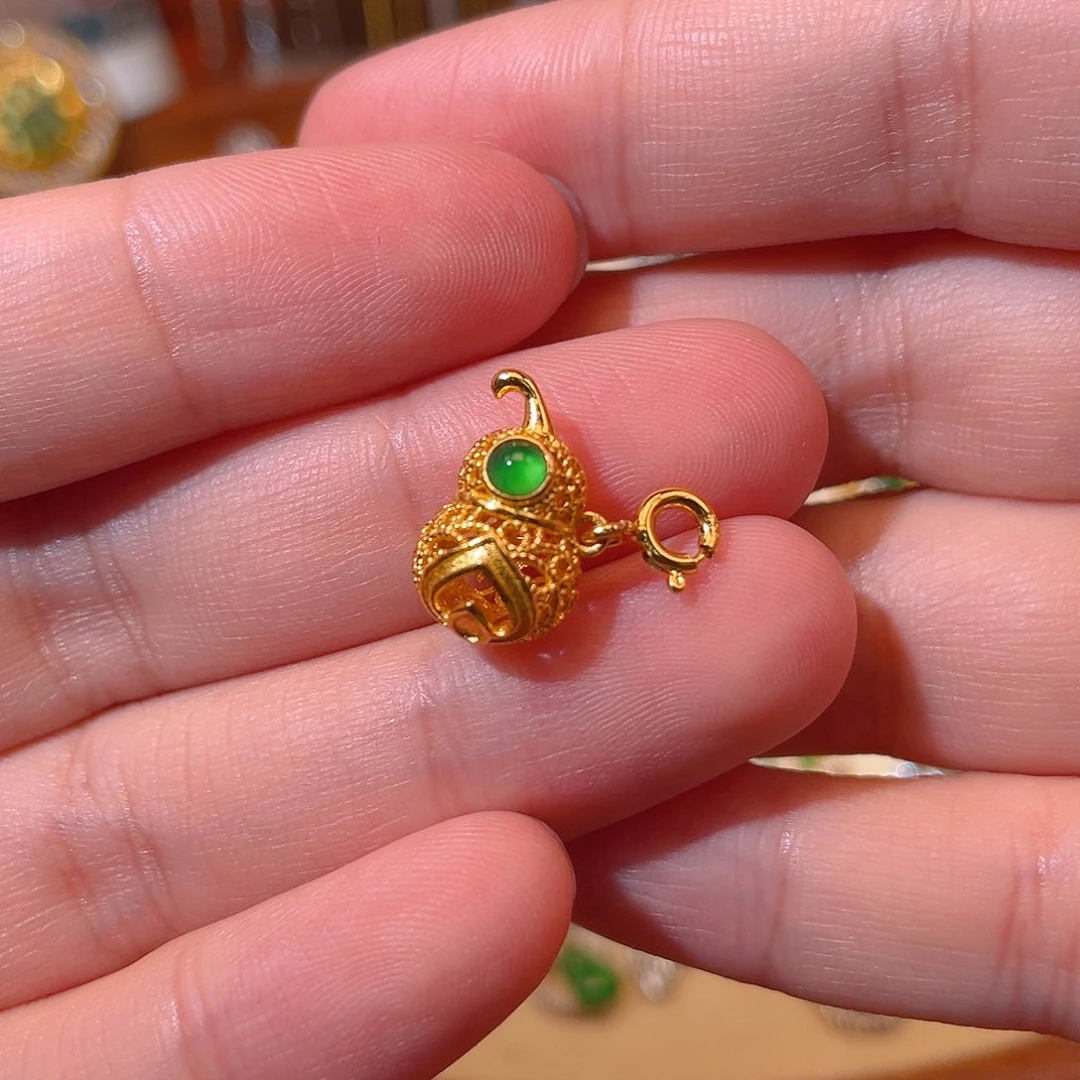 吊坠(不含链)银S925镶嵌翡翠