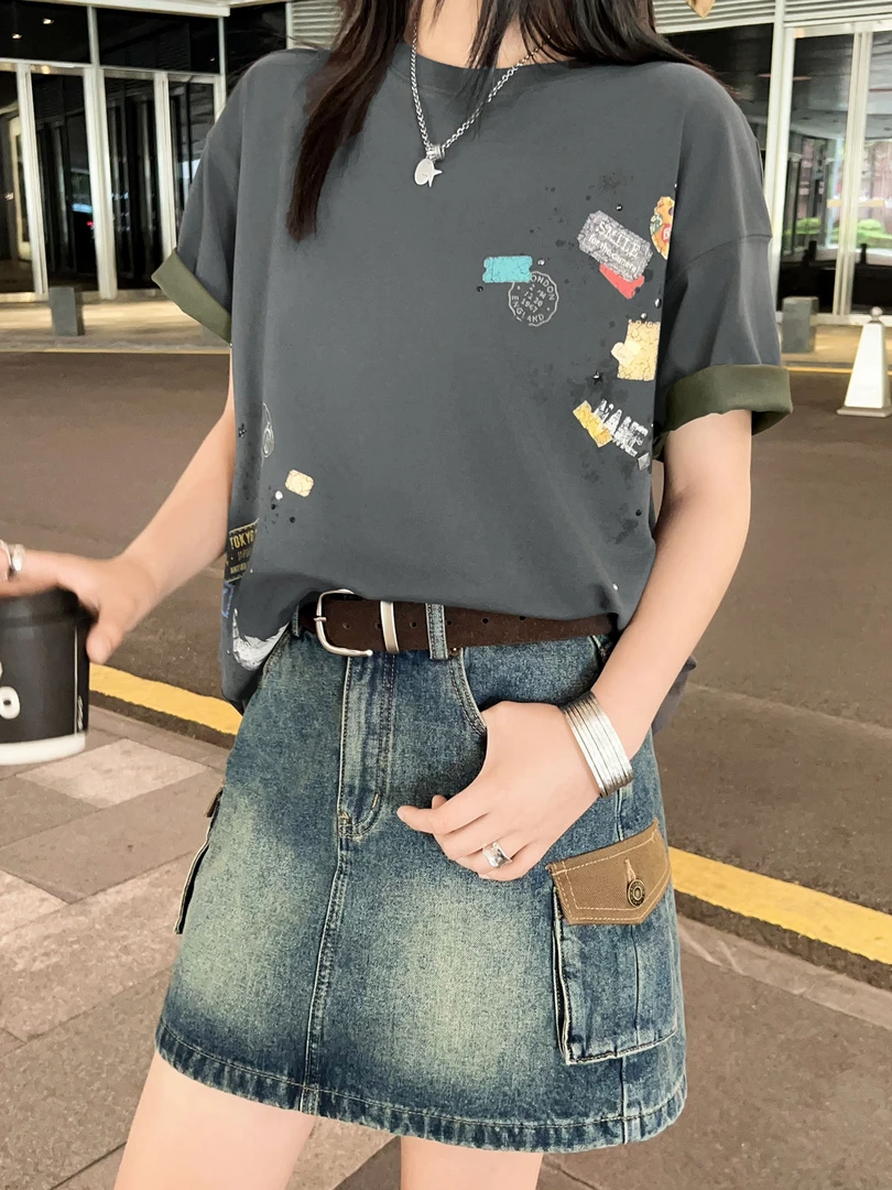 美洋MEIYA【商场同款】手帐T恤 防晒UPF50+圆领短袖-周四