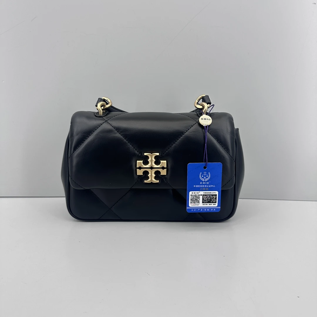 99新 TORY BURCH/汤丽柏琦 黑色小号手提包21x13x7SM011614