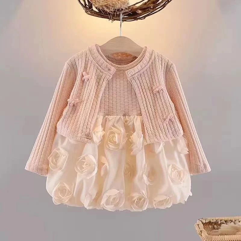 巴拉巴拉童装适用女童秋装两件式洋装2025新款婴儿小宝宝0-4周岁3
