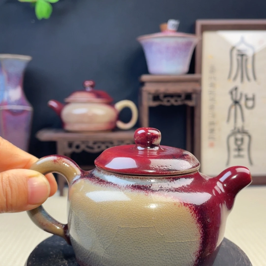 用***1其他钧瓷半手工 茶壶。
