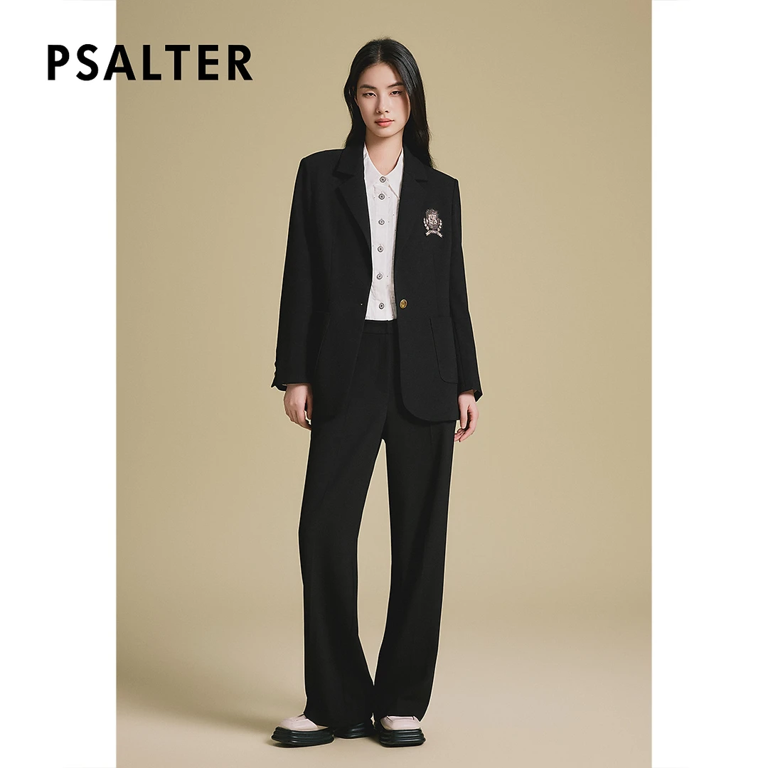 诗篇专选简约通勤学院风有垂感不易皱休闲西装外套春游出行衣服