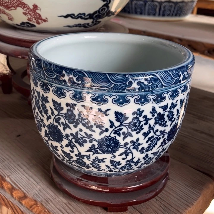 瓷片景德镇陶瓷大缸20*15