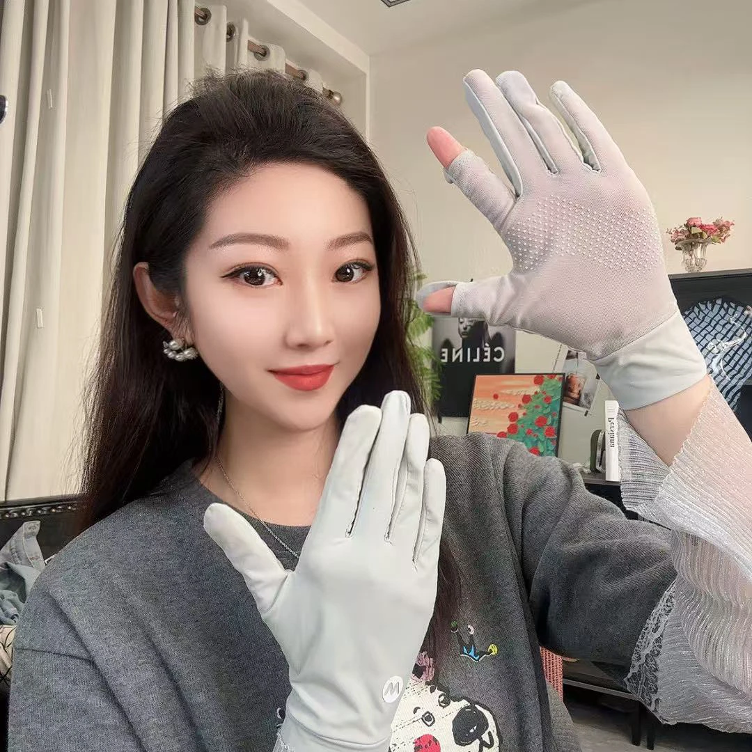 夏季硅胶开车骑车户外变透气防紫外线手套