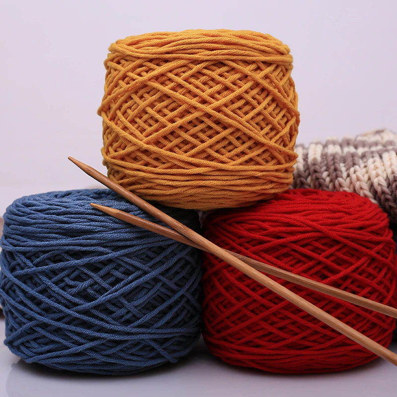 （4两1团）8股情人棉毛线手编粗线团男友女手工diy编织粗毛线材料包