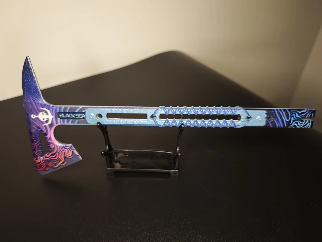 黑海战斧合金武器模型暗区突围近战武器模型24厘米金属模型摆件