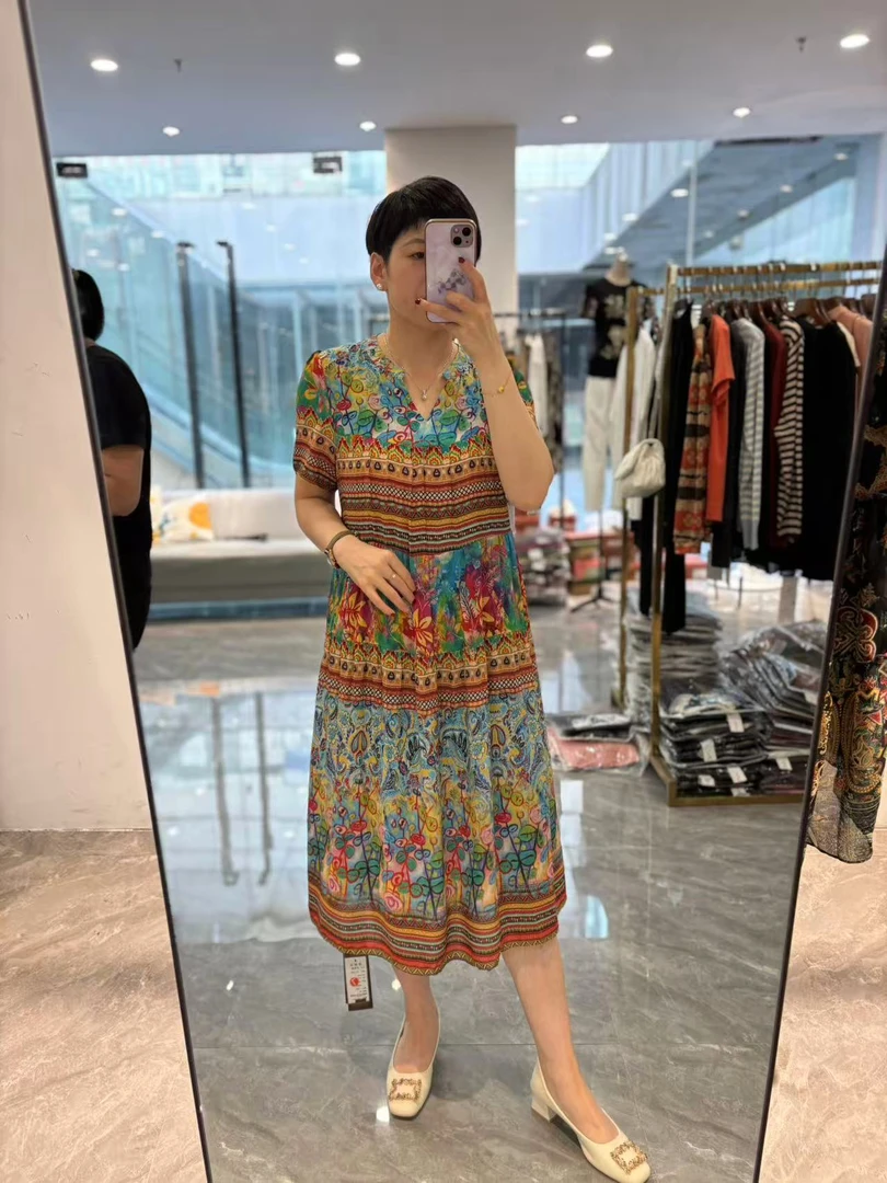 【丽丽家】夏季休闲气质沙滩裙飘逸凉爽连衣裙039