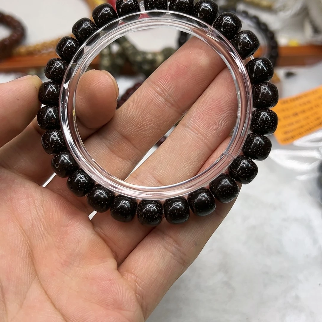 星月菩提手串90傲世糯冰黑金玉华星月菩提98