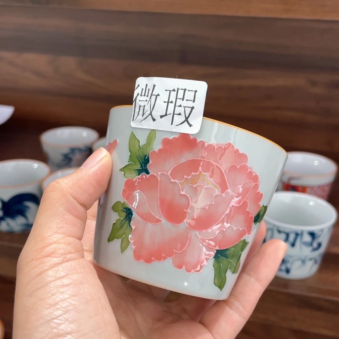 釉下彩纯手绘微瑕