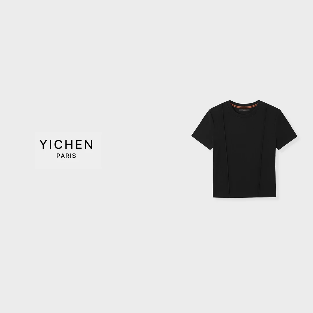 YC 黑白双杠净版T恤-3357