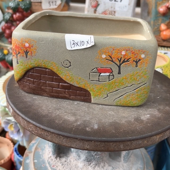 紫砂花盆粗陶材质多肉花盆