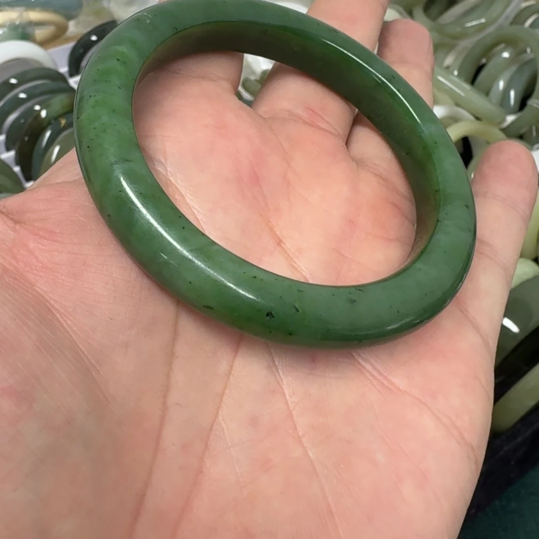 和田玉（碧玉）手镯未镶嵌9号手镯58圈口