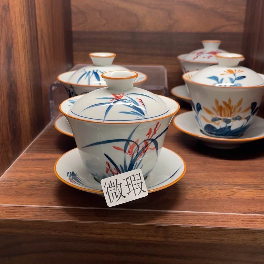 微瑕釉下彩纯手绘