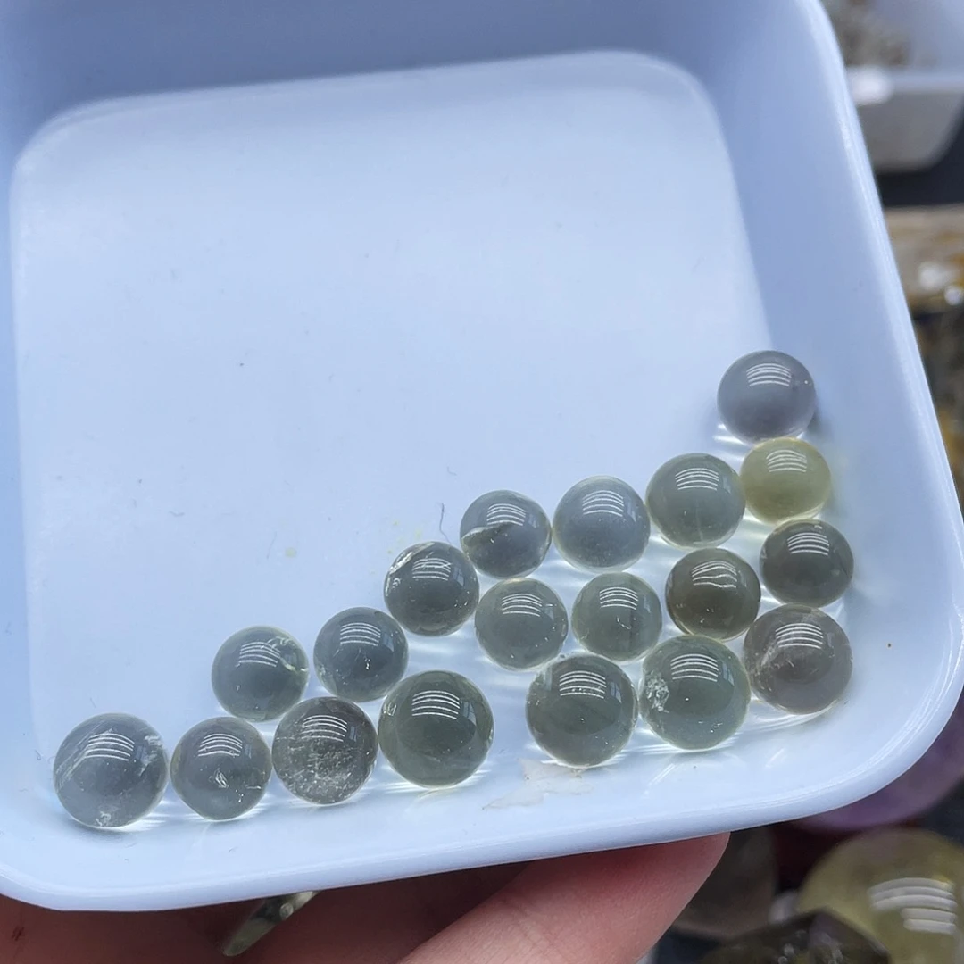 水晶未镶嵌珠宝半成品149黄水晶小球