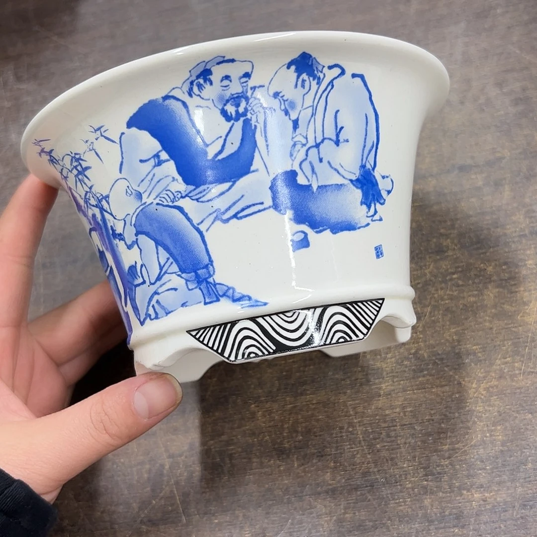 紫砂花盆384号瑕疵15/8cm