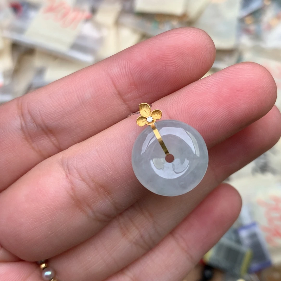 【闪购商品】18K金镶嵌挂件翡翠一