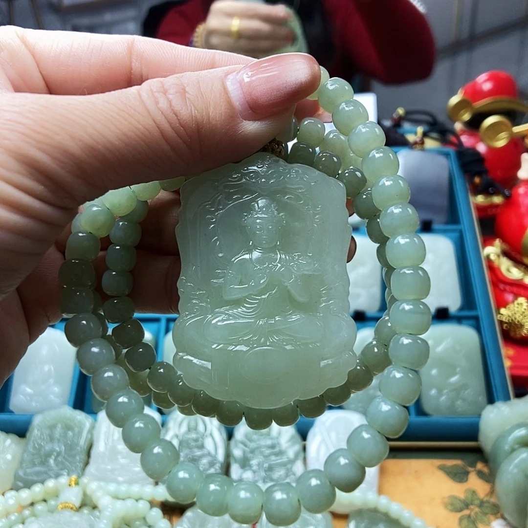 和田玉颈饰未镶嵌韩****】