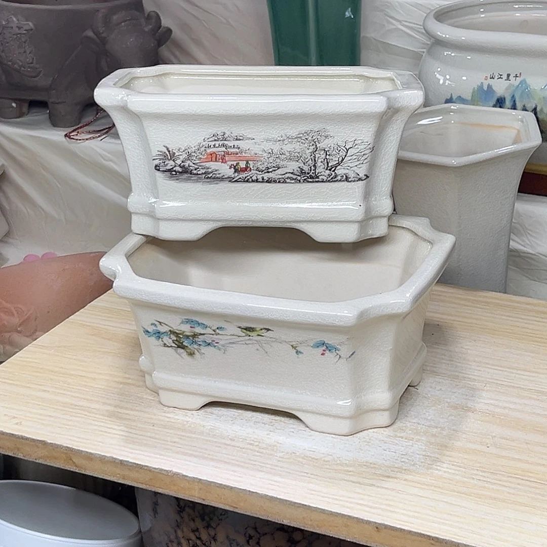 我***旧陶瓷绿植多肉微瑕花盆口径20*15*9.5