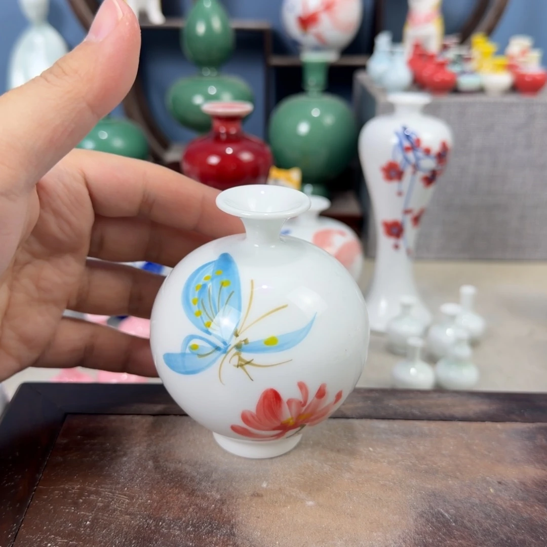 陶瓷手工小花器摆件