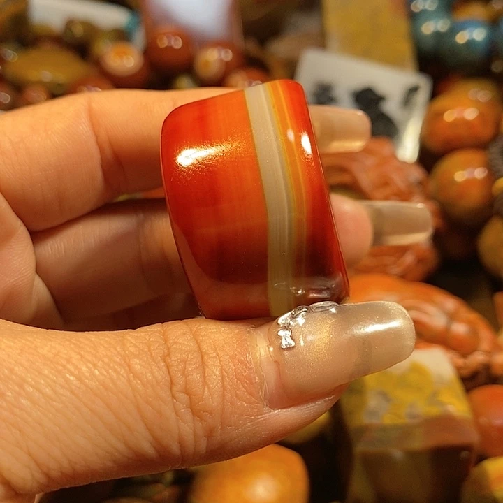 玛瑙/玉髓手链未镶嵌喝*啊