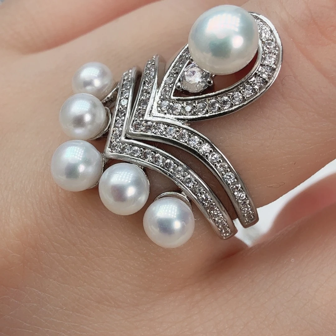 未镶嵌戒指淡水珍珠