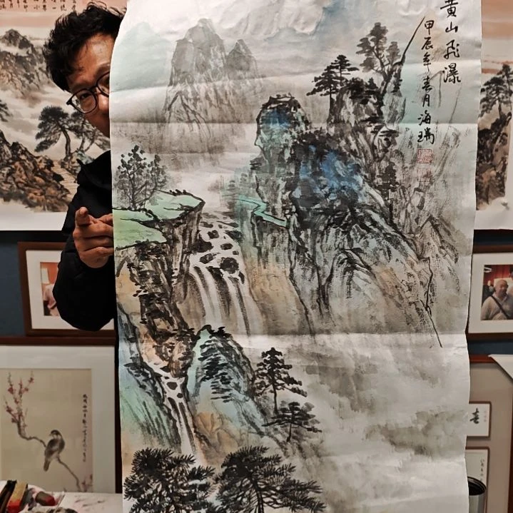 国画贾海瑞老师现场定制