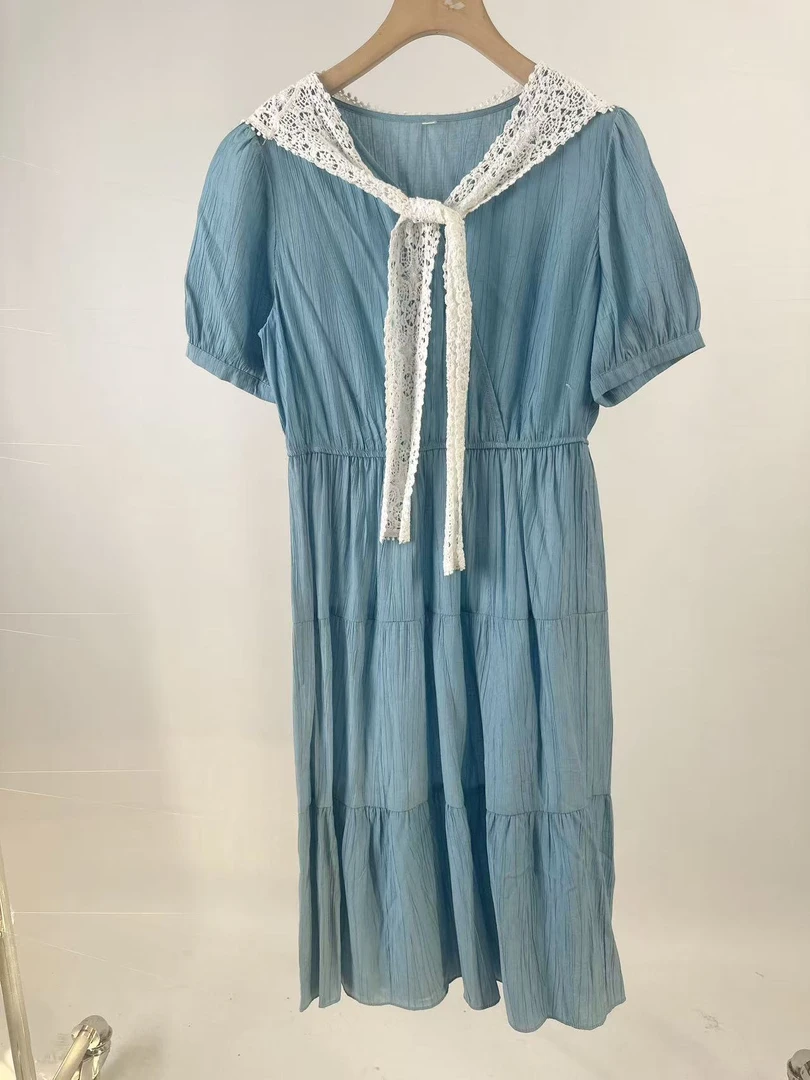 【JX9083两色气质裙】麦多多专属2025时尚百搭洋气夏季中长款连衣裙