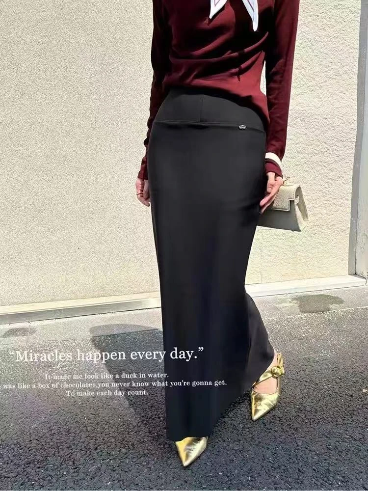 【高奢•墨雪】NN3281重工弹力腰半身裙显瘦气质高腰时尚休闲女士