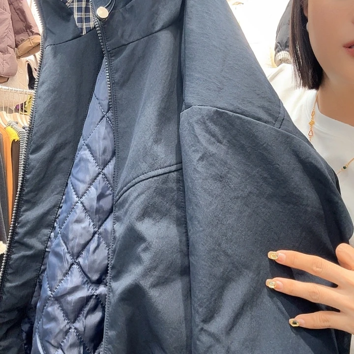 藏蓝棉外套7891-23