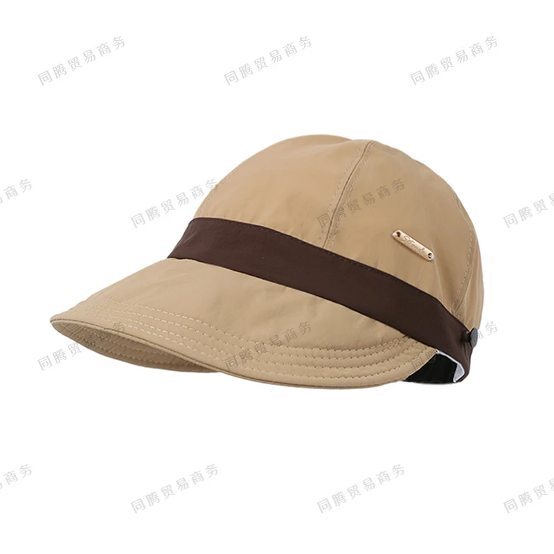 夏季夏天防水速干遮阳渔夫帽马术帽女女鸭舌帽女显加大版棒球帽