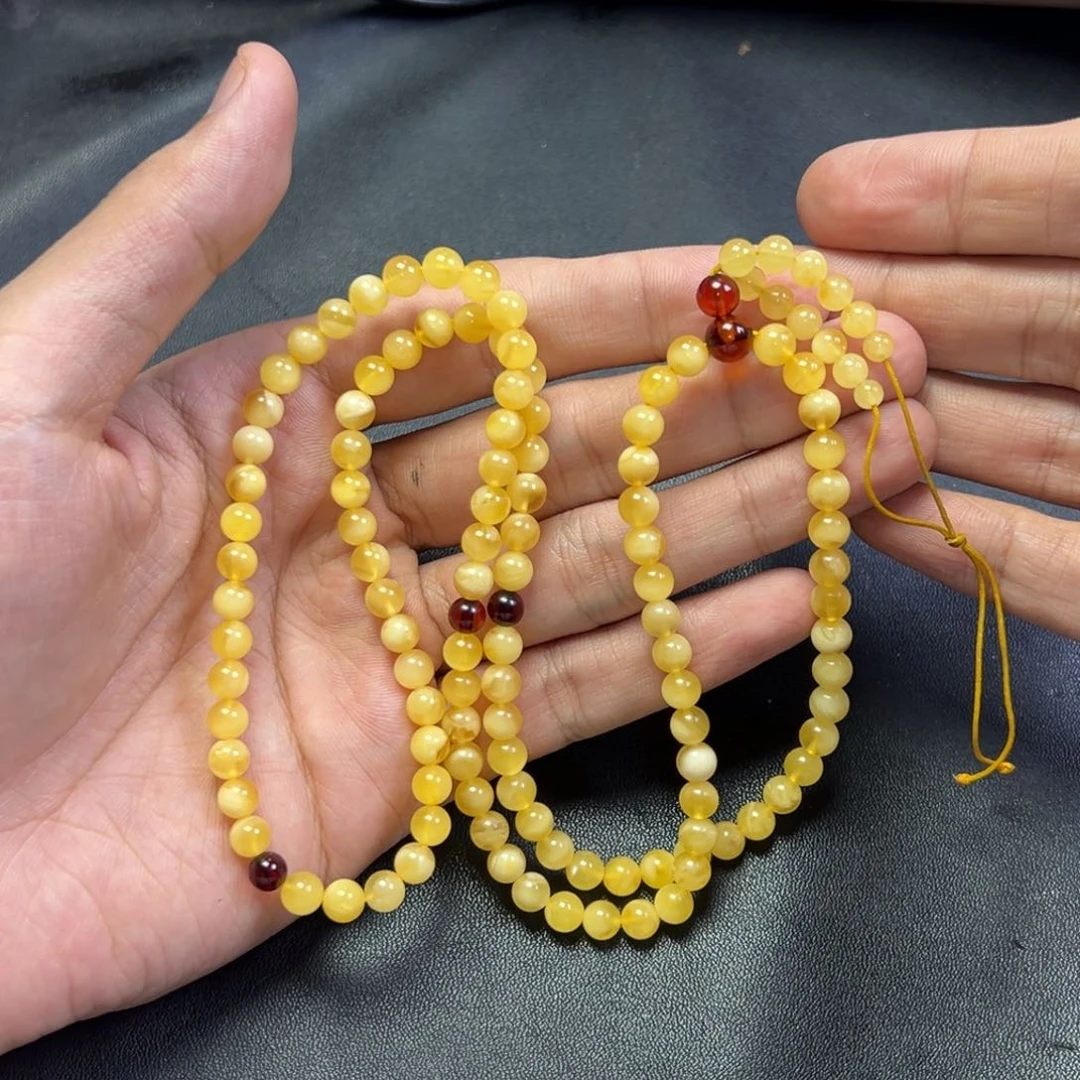 蜜蜡颈饰未镶嵌多样性高端老黄蜡蜜蜡125颗升级版货头