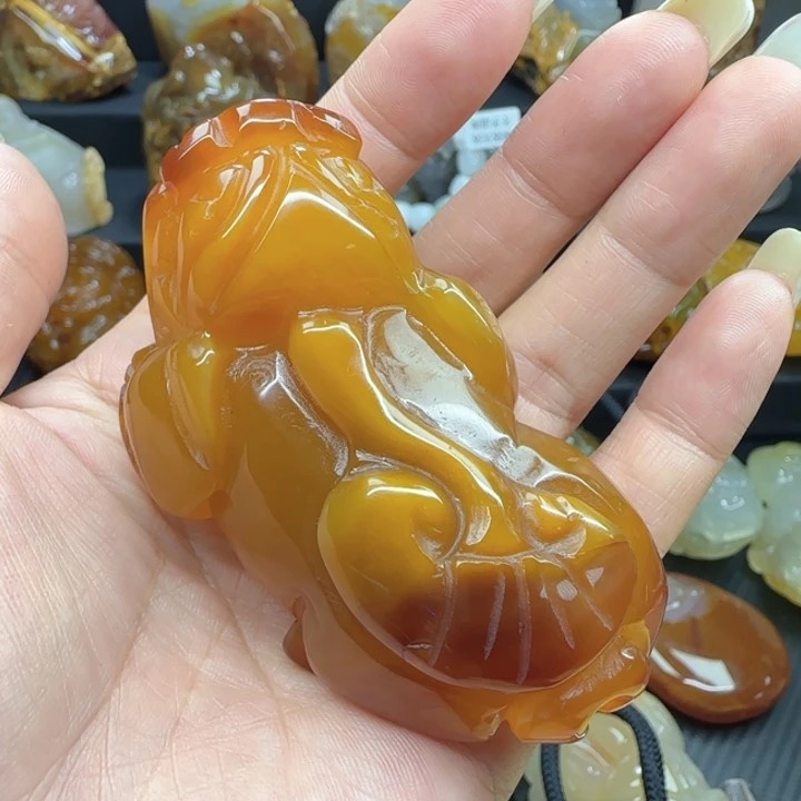 玛瑙/玉髓未镶嵌手把件