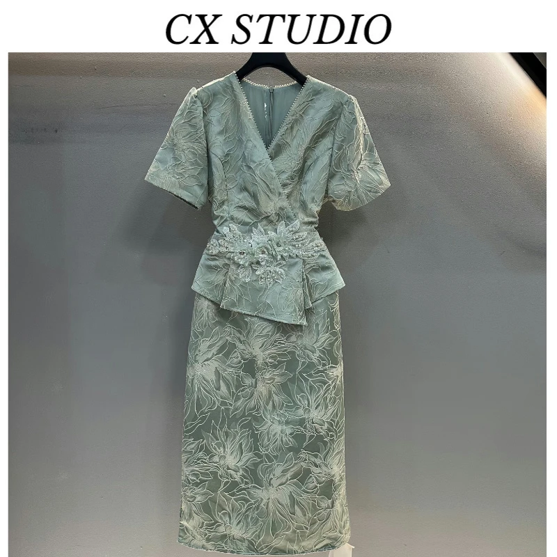 编码51 经典收腰轻奢时尚春夏季连衣裙（定制女装）TG512