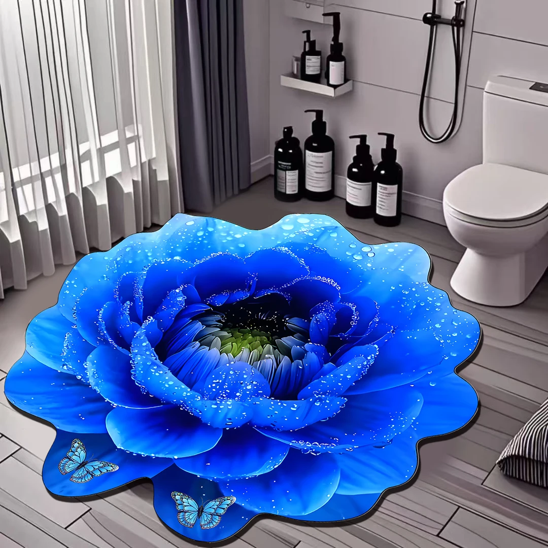 3D奢华异形奢华百搭家用浴室卫生间吸水速干地毯升级版