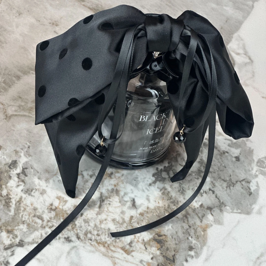 新款法式高级感波点蝴蝶结发夹后脑勺抓夹女2024新款气质鲨鱼夹子